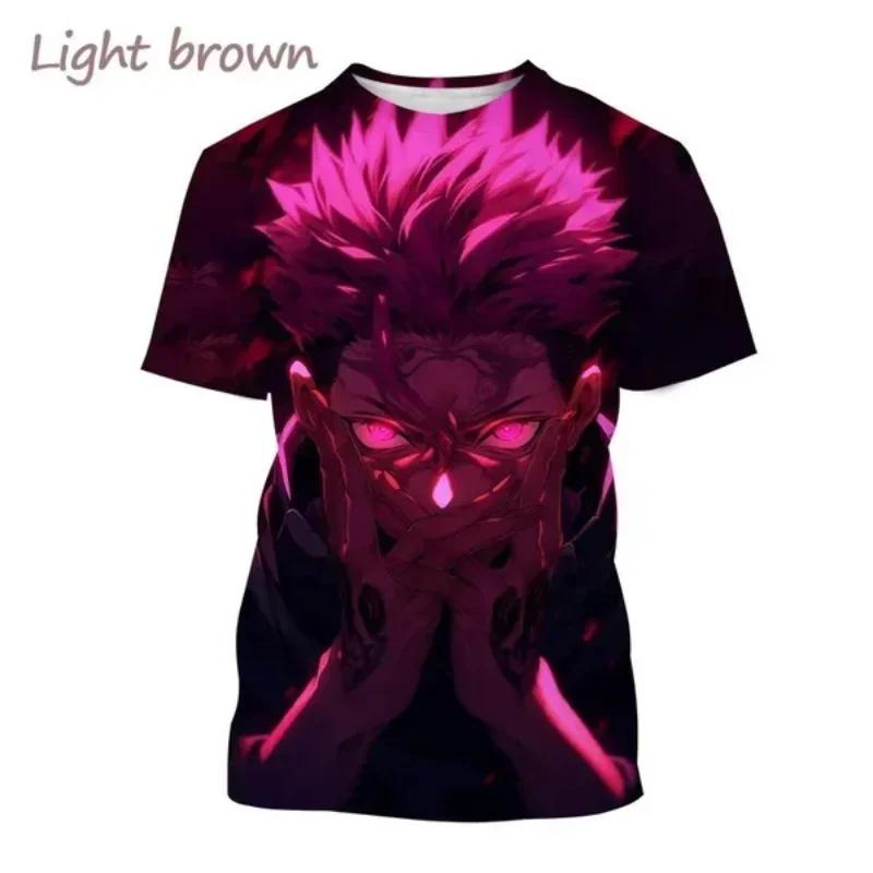 Новые футболки с 3D-принтом Gojo Satoru и Itadoru Yuji, рубашки для мальчиков с круглым вырезом и короткими рукавами