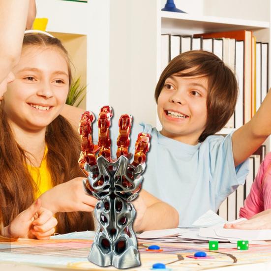 Yousheng 3D Printed Manipulator Mechanical Arm with Movable Finger Joints Articulated Robotic Hand for Robot Cyberpunk Fans