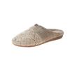 Fashion The New Half Slippers for Women To Wear Out New Summer Versatile Woven Breathable Flat Bottomed Baotou  Sandals Woven Sandals