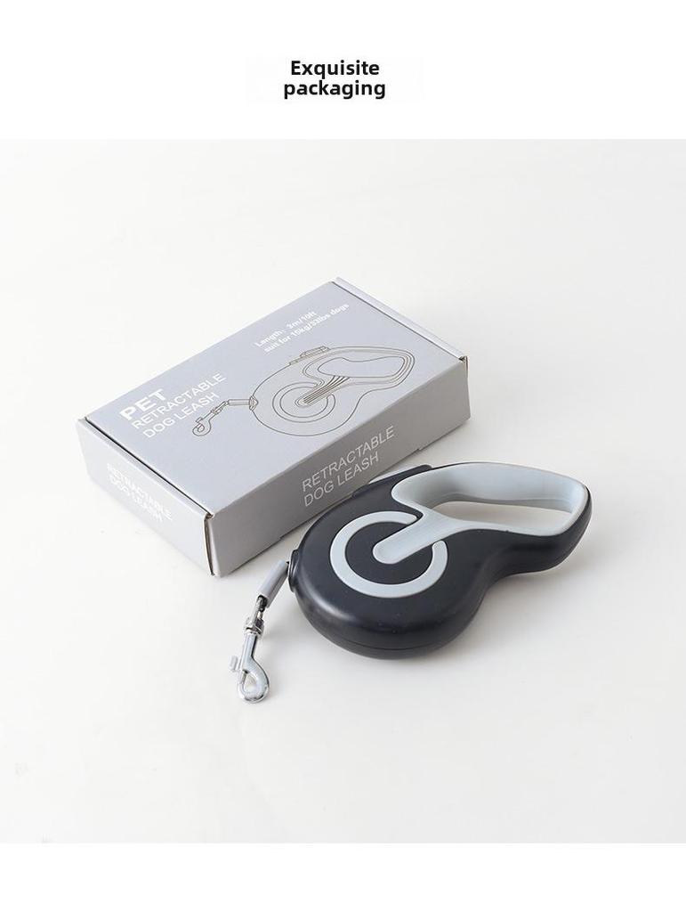 Светоотражающий выдвижной поводок для собак с резиновым покрытием для использования на открытом воздухе