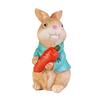 1/2 шт., пасхальная фигурка кролика, держащая красочное яйцо, морковка, статуэтка кролика из смолы, скульптура животного, домашний офис, книжная полка, украшение для рабочего стола, орнамент