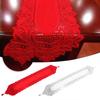 Knitted Lace Table Flag White Red Wedding Banquet Party Decoration Rectangular Table Runner Coffee Table Pad