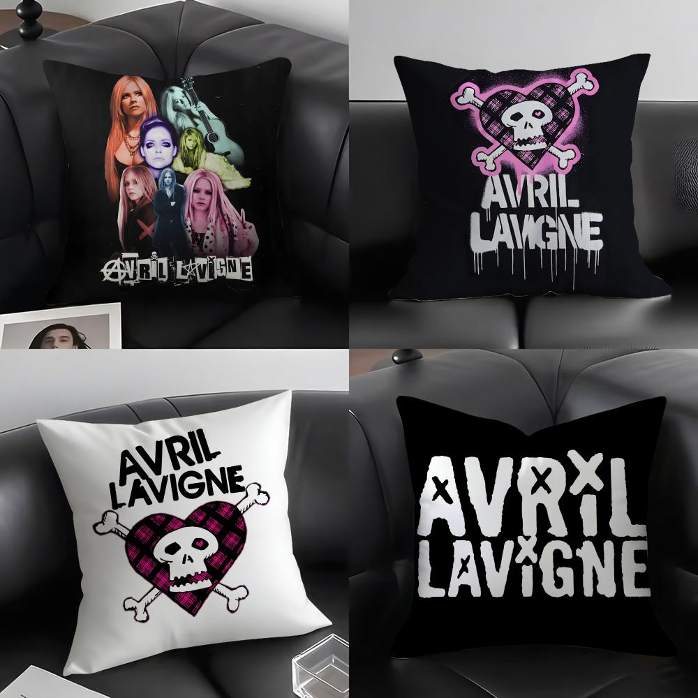 AAvril LavigneE Singer Cushion Cover Pillowcase Ultra Soft Skin Friendly Fabric Cloud Like Comfort Concealed Zipper