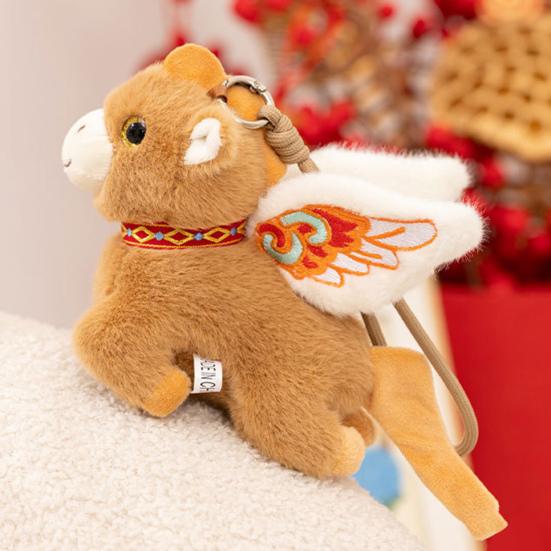 Плюшевая кукла-лошадь брелок год лошади зодиакальное украшение подвесная плюшевая игрушка для машины сумки подарок на китайский Новый год благоприятный символ благословения
