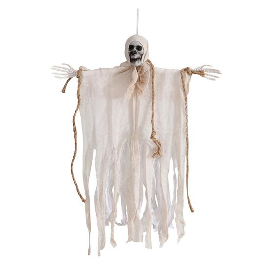 Хэллоуин Подвесной Скелет Призрак Уличный Большой Страшный Мрачный Жнец Жуткий Летающий Призрак Череп для Двора Сада Украшение Дома с Привидениями