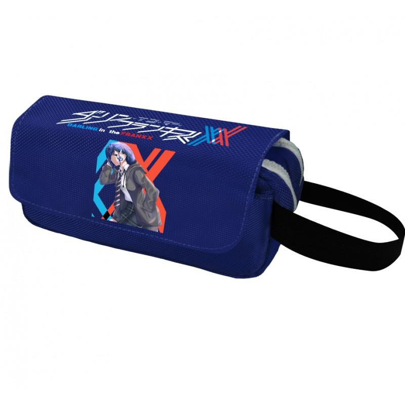 Anime Darling In Franxx Zero Two Pencil Case Large Capacity Multifunctional Student Stationery Pouch