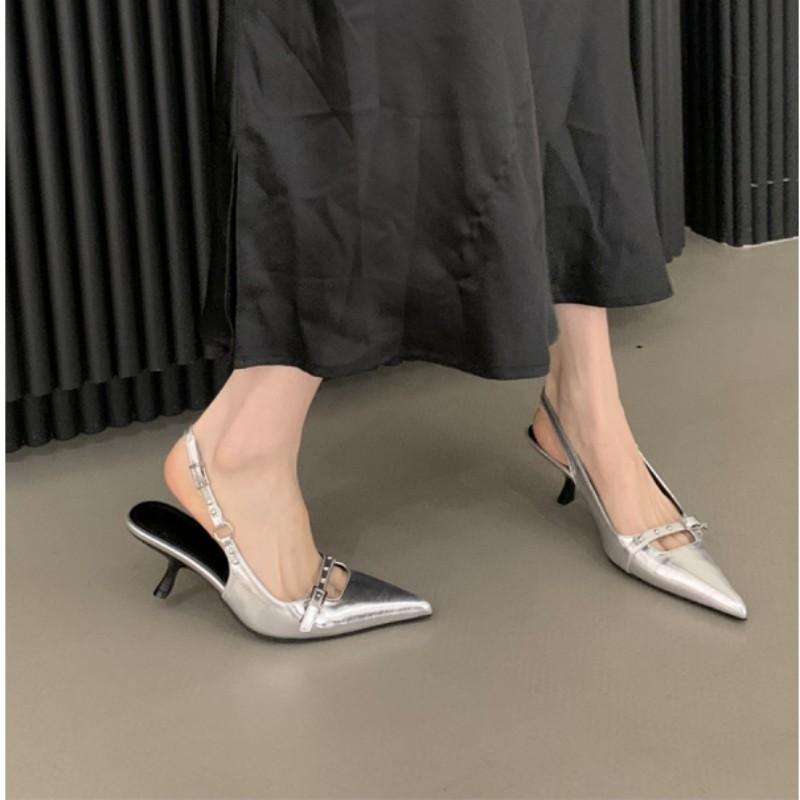 BCEBYL модные новые сандалии на шпильке с острым носком и открытым носком, летние пикантные элегантные повседневные женские туфли на низком каблуке, Zapatos Mujer