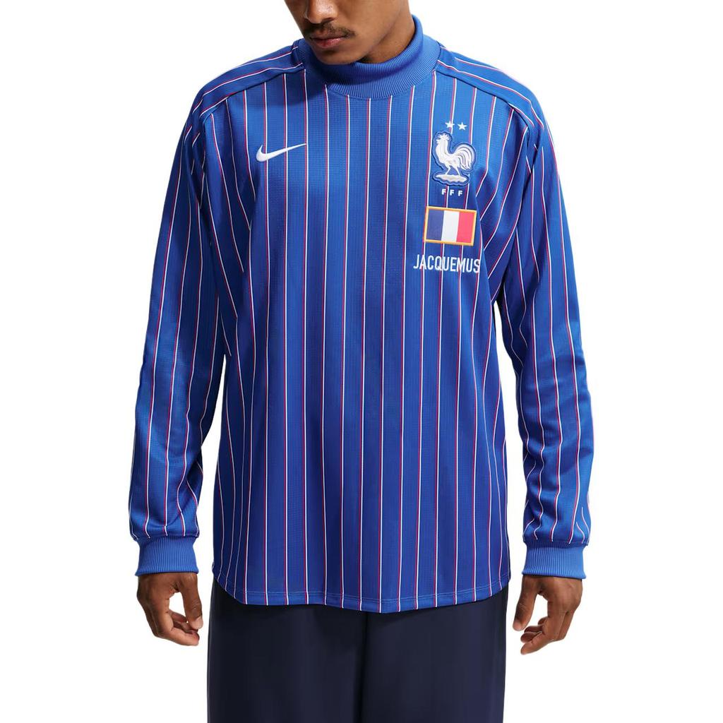 Nike Франция x Jacquemus Вратарская футболка Синяя Мужские Топы IQ7570-480