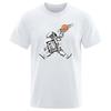 Футболка Spaceman Dunk для мужчин и женщин, хлопковая эко-футболка, одежда, футболки большого размера, дышащие, свободные, с коротким рукавом, хип-хоп, удобные топы