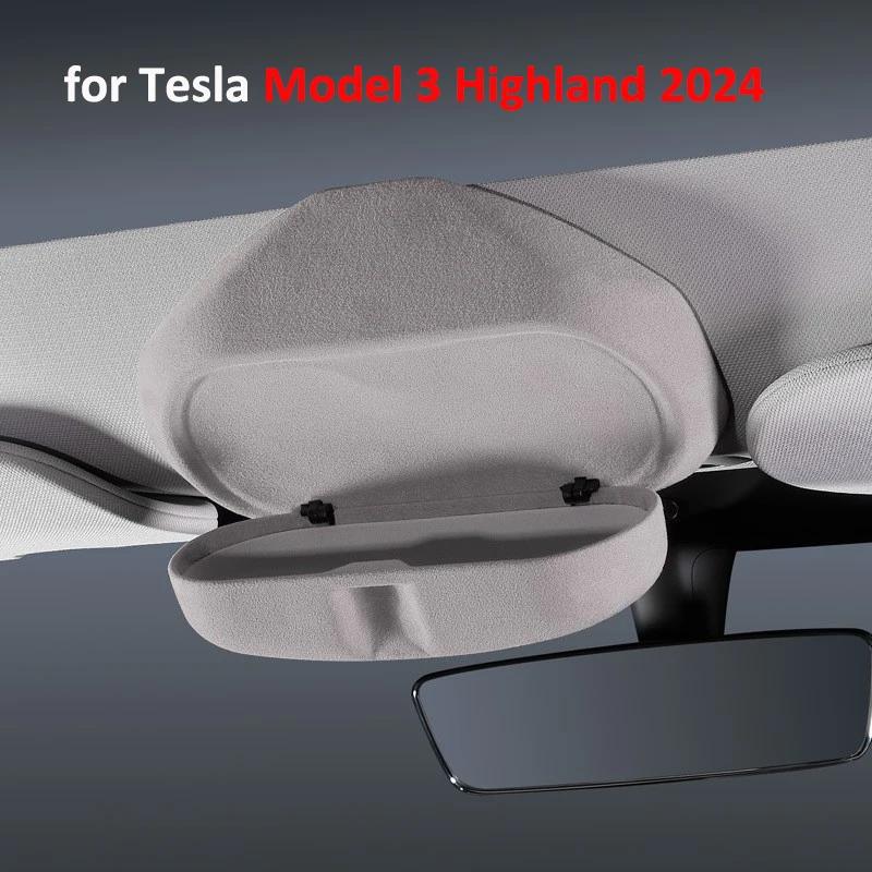 Для Tesla Model 3 Highland 2024 Model Y 2023 Чехол для солнцезащитных очков Держатель для солнцезащитных очков Защитный багажник на крышу Аксессуары для интерьера