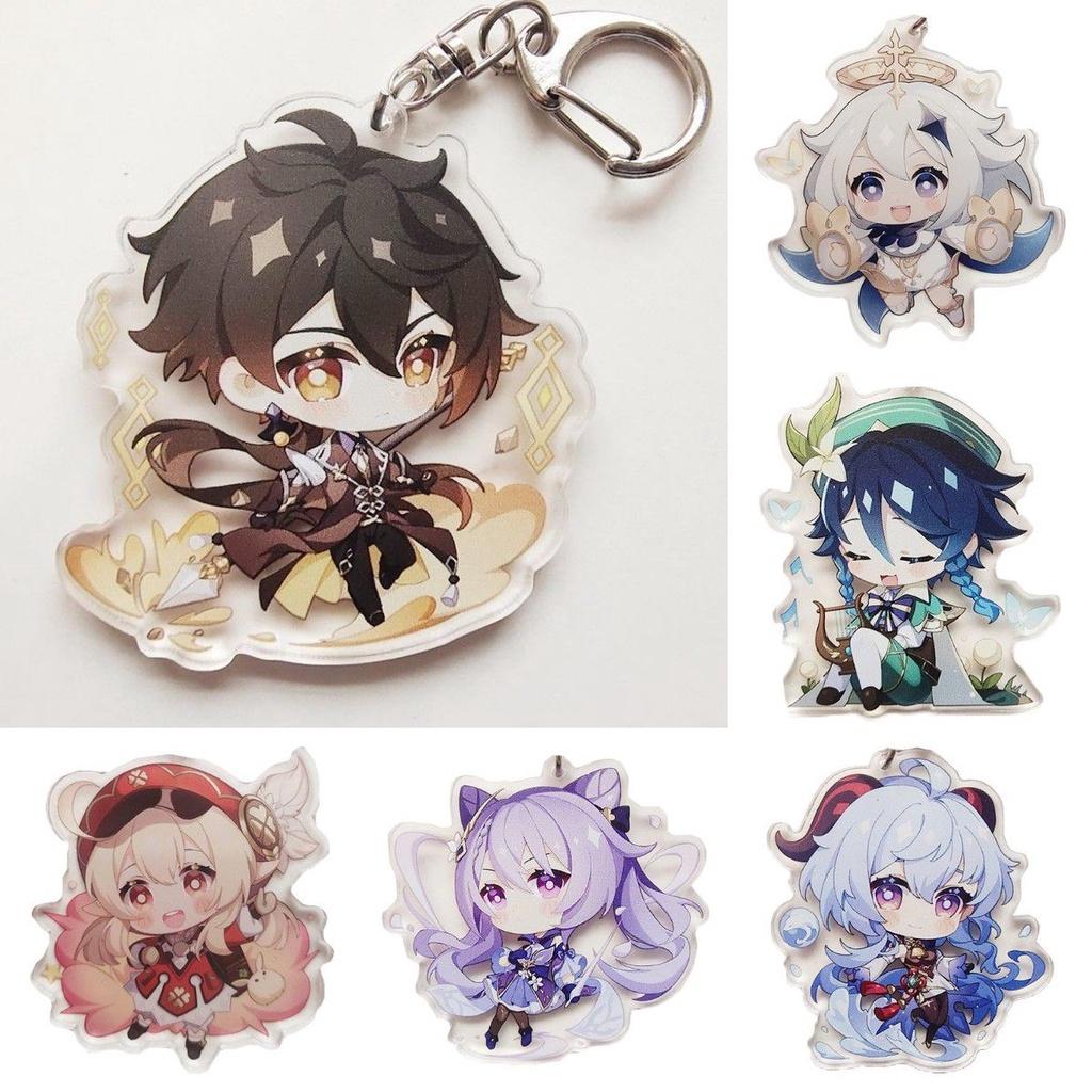 Оригинальный чехол для игрового персонажа Genshin Impact Акриловый милый брелок-шарм для фанатов