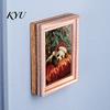 Kitchen Decoration Magnet 3Pcs Christmas Light-up Frame Refrigerator Magnet, Vintage Wooden Retro Fridge Magnets Glowing Magnetic Picture Holder