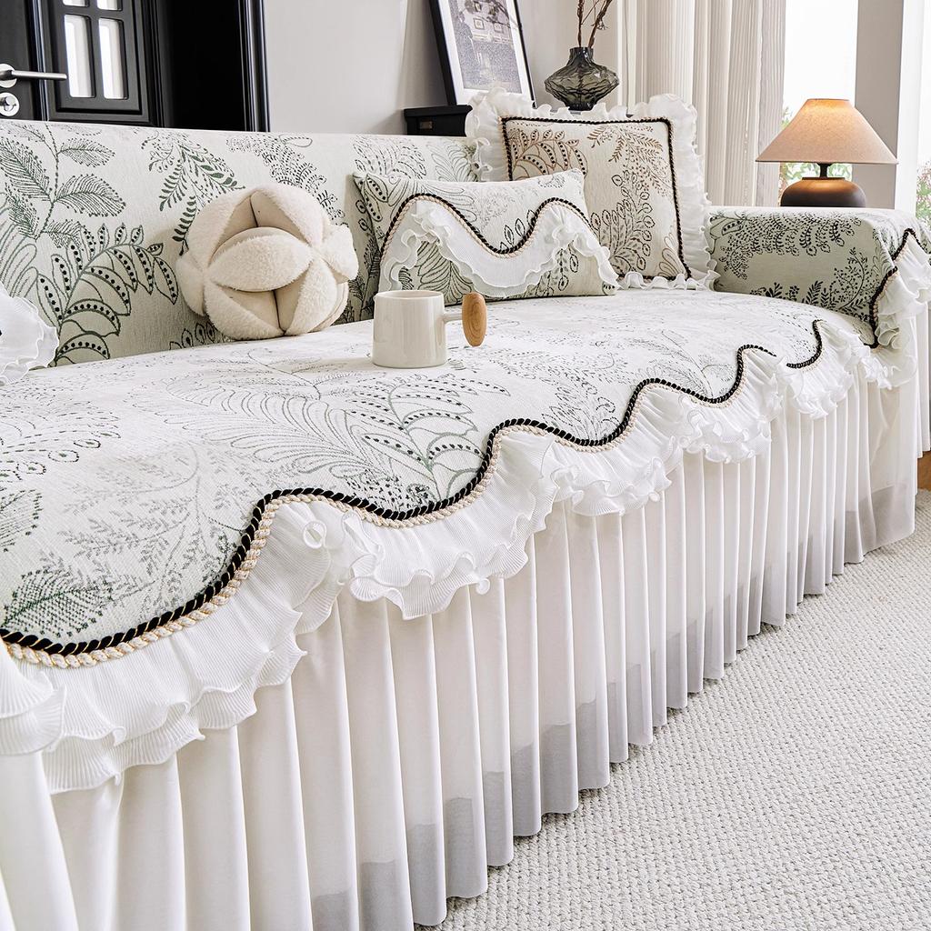 Цельный чехол на диван из шенилла, универсальный для четырех сезонов, 2025 новинка, пылезащитный и устойчивый к кошкам плед-чехол для дивана