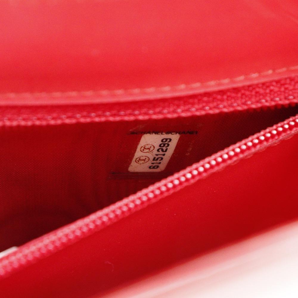 CHANEL Hologram Chain Shoulder Shoulder Bag COCO Mark Red Plastics Women Used