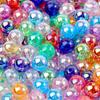 4 мм, 6 мм, 8 мм, 10 мм AB разноцветные круглые акриловые бусины, свободные бусины-разделители для изготовления ювелирных изделий, ручная работа, сделай сам, ремесло