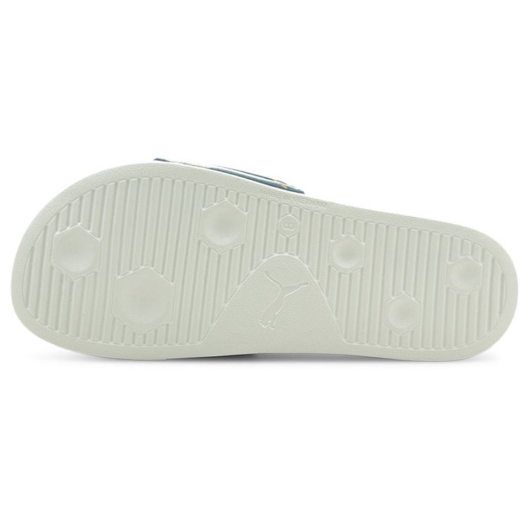 Puma Leadcat Ftr Lightweight Comfortable Simple Rubber Sole Slide Sandals Unisex Sandals White Green 382078-01