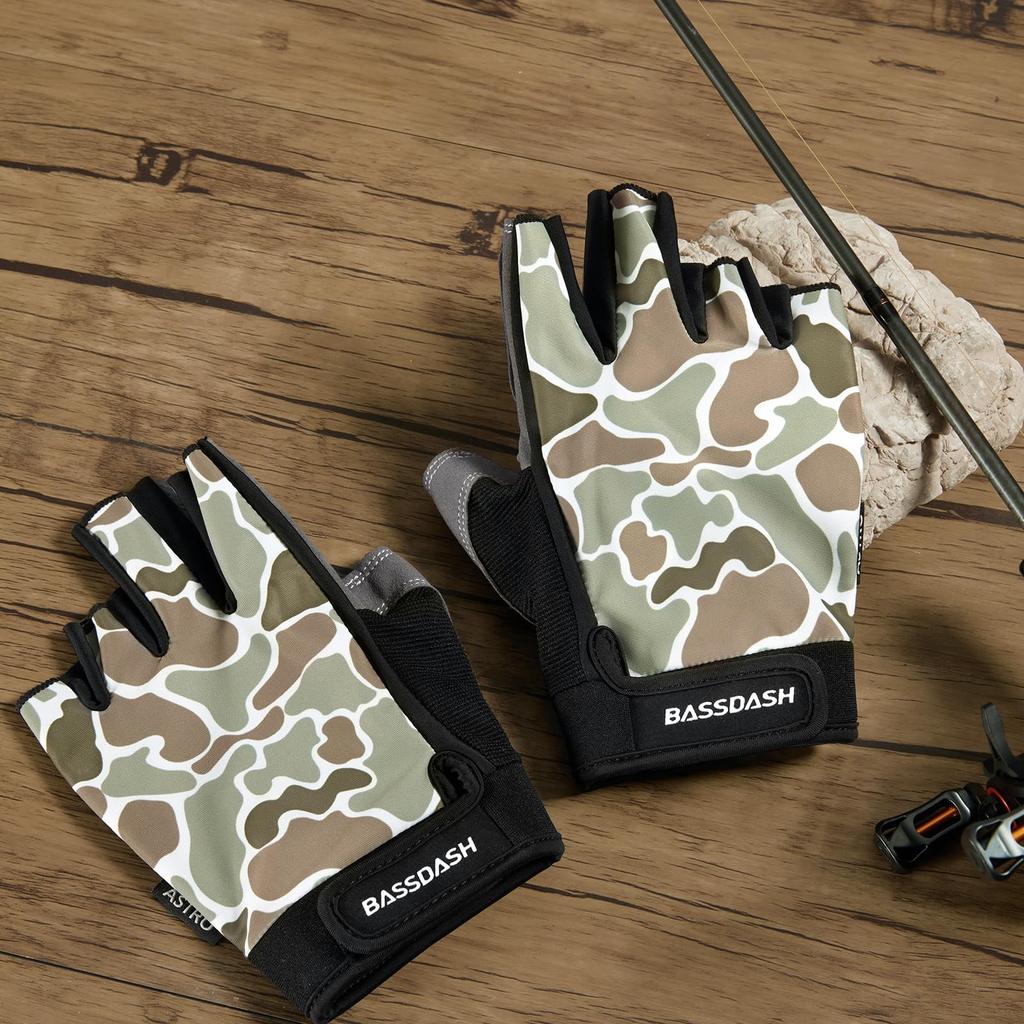 Bassdash ASTRO Fishing Gloves, 5 Cut Fishing Gloves, Breathable, Anti-Slip,