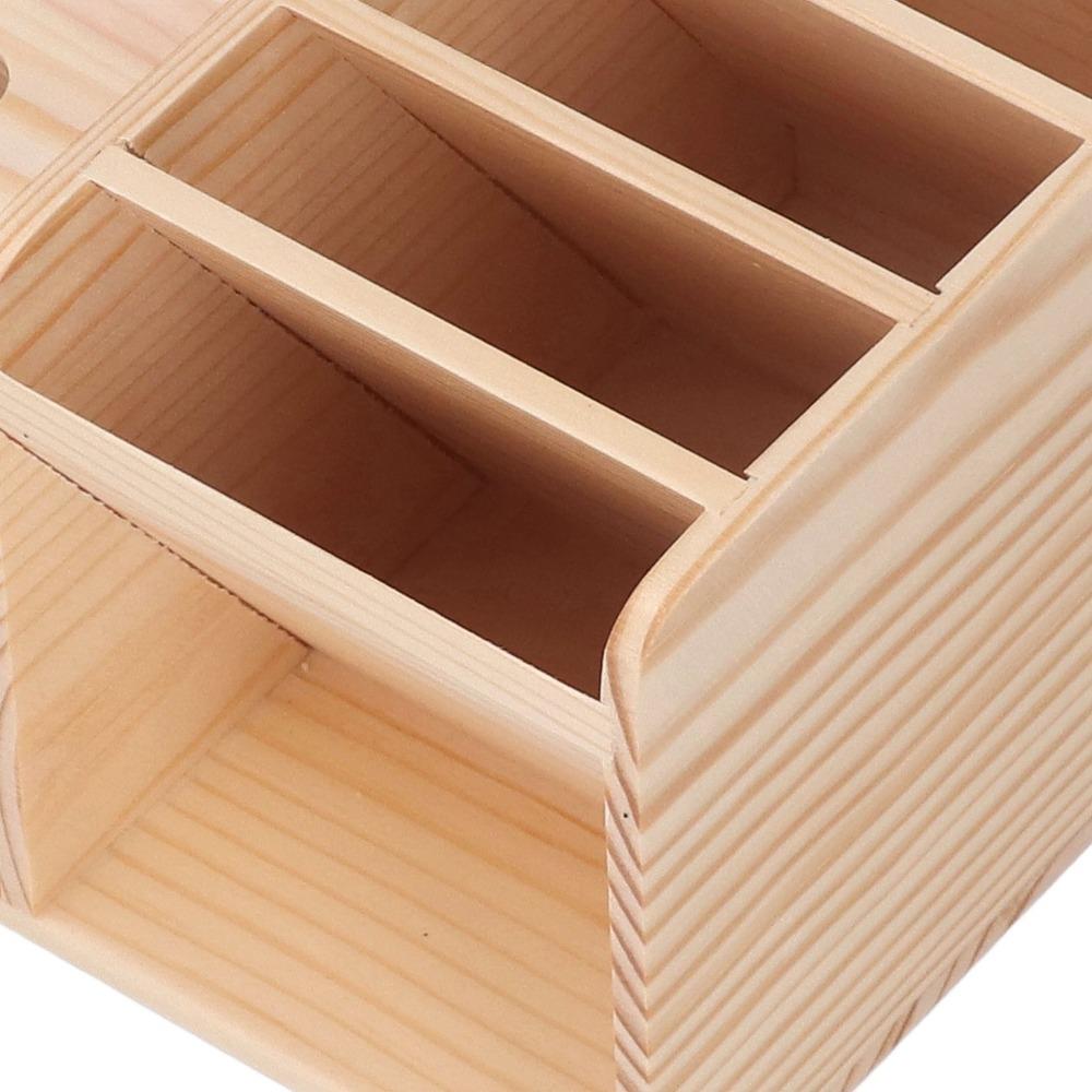 Freestanding Rack Tool Parts Box Wood Desktop Storage Box Easy Assembly Storage Shelf Organizer
