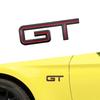 MJTU2 GT Logo 3D Chrome Metal Car Rear Trunk Logo Decal Badge Sticker For  Ford Mustang Shelby GT GT500 GT350 Car Styling Accessories