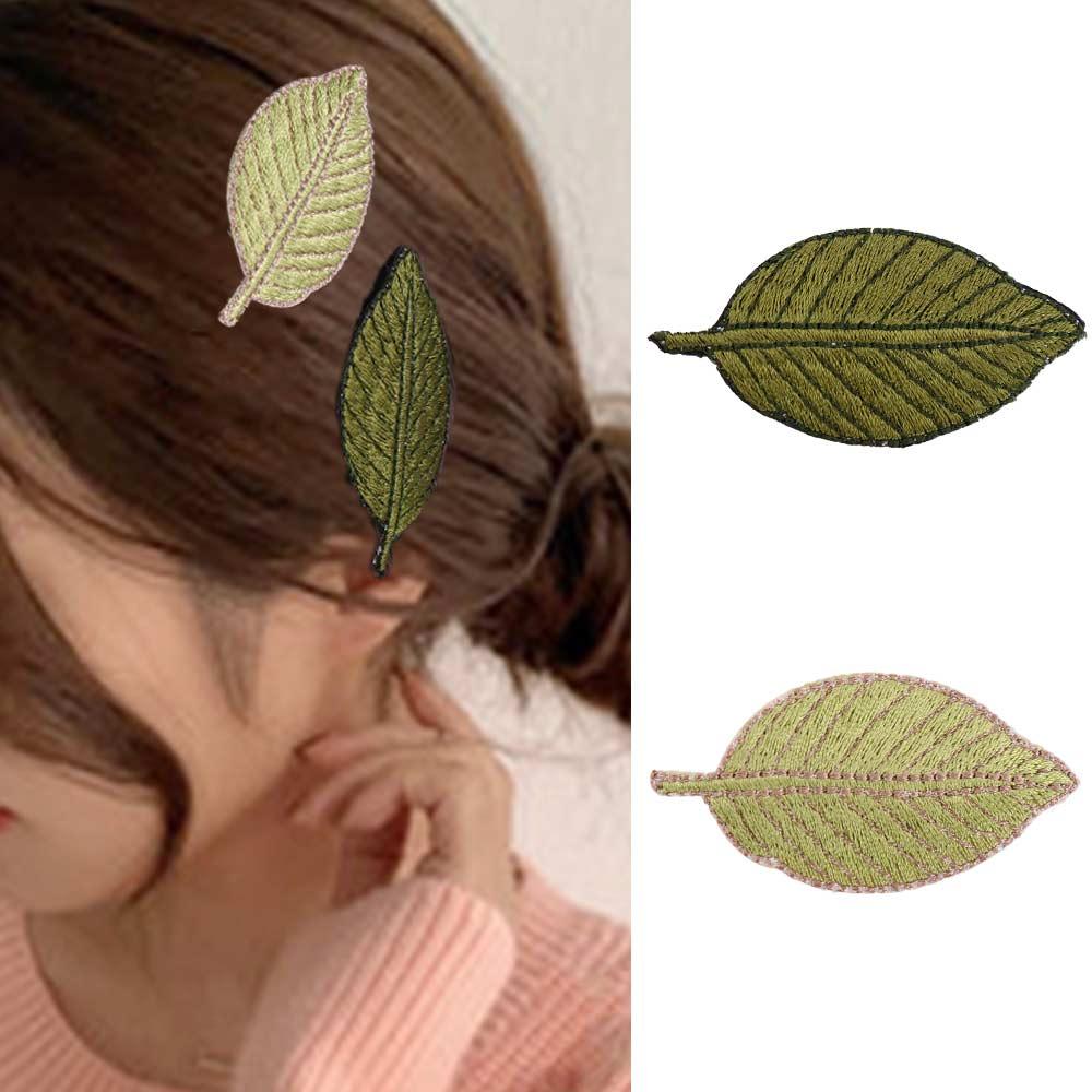 Headdress Girls Hair Holder Gift Knitted Barrette Women's Hairpin Leaf Hair Clip Korean Style