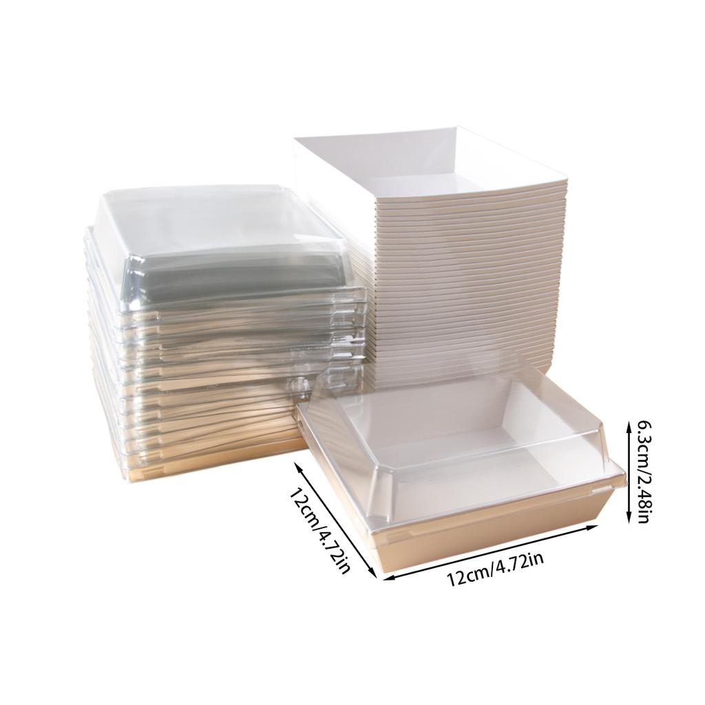 10 шт. крафт-бумага для торта, макарон, десерта, пончика, коробка для упаковки печенья, сэндвича, одноразовая коробка для еды, принадлежности для дня рождения