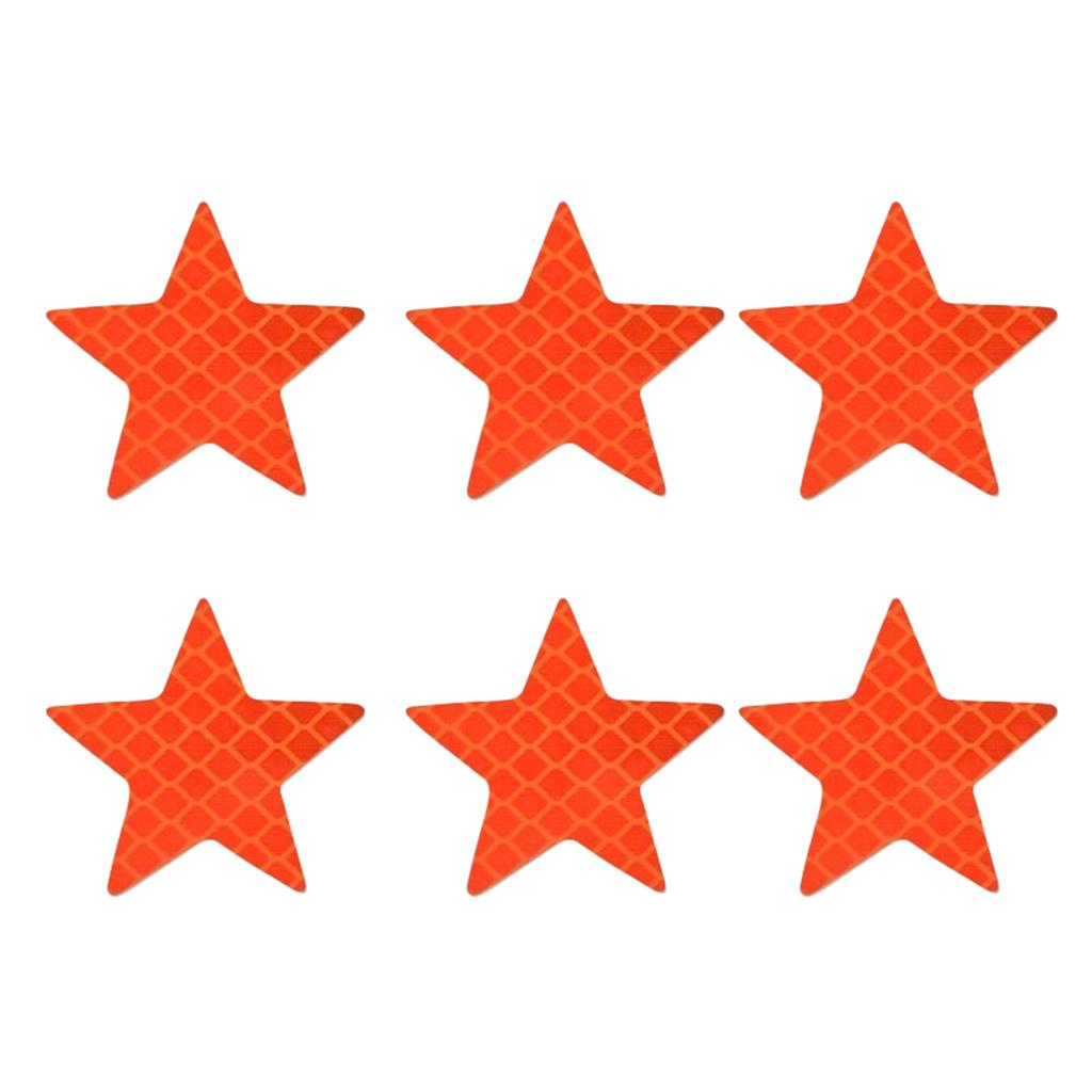 Pack of 6 Reflective Star Stickers for Vehicle Exterior Decoration Enhancing Nighttime Safety Offering High Visibility