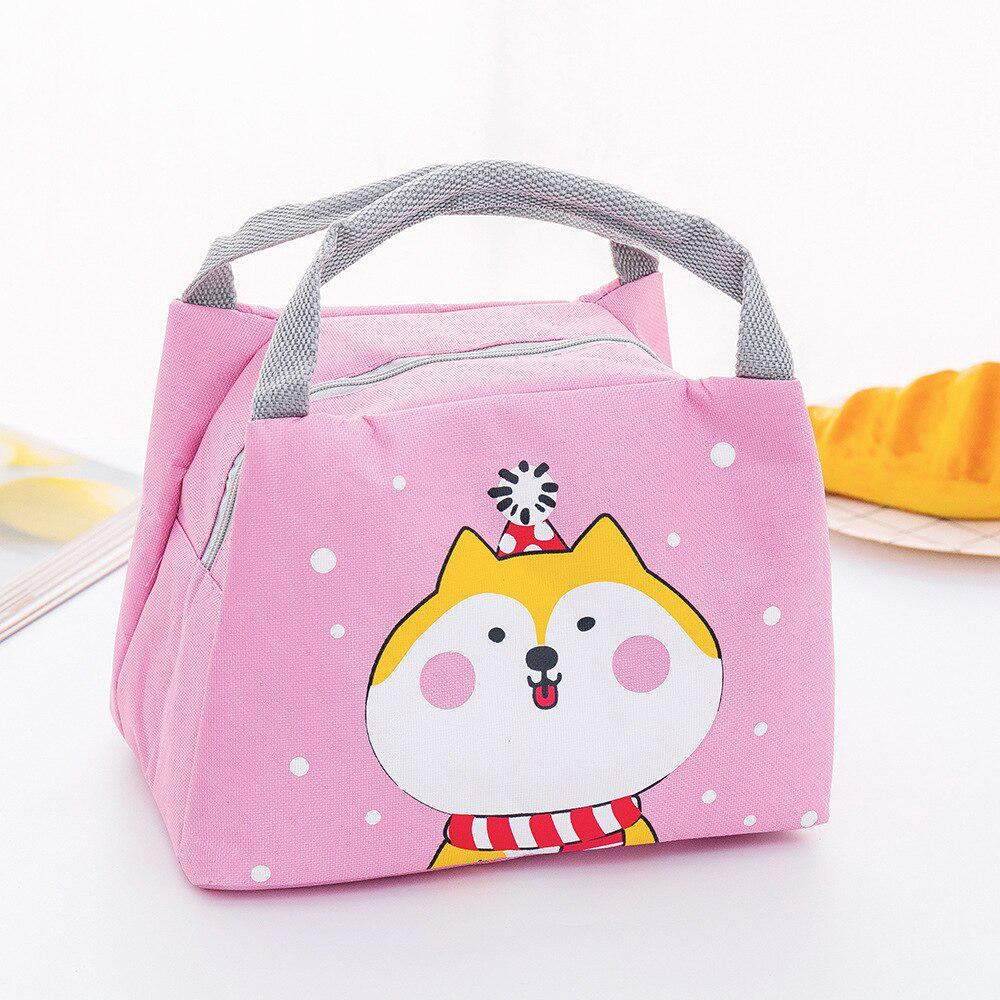 Cartoon Cute Lunch Box Bag For Women Animal Pattern Insulated Food Cooler Bag Picnic Travel Convenient Lunch Bags For Kids Men CLE