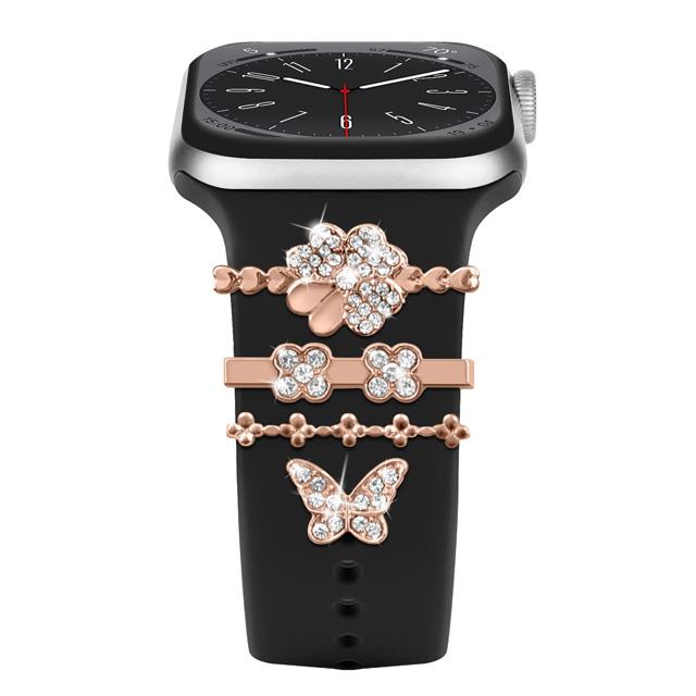 Decoration For Apple watch ultra 2 band 10 9 11 Diamond Jewelry Charms Accessories samsung/Huawei/amazfit strap 20/22mm Bracelet