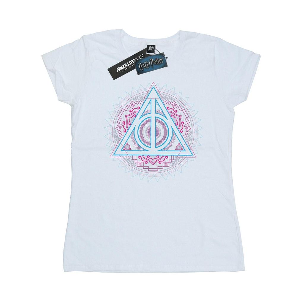 Harry Potter Womens/Ladies Neon Deathly Hallows Cotton T-Shirt