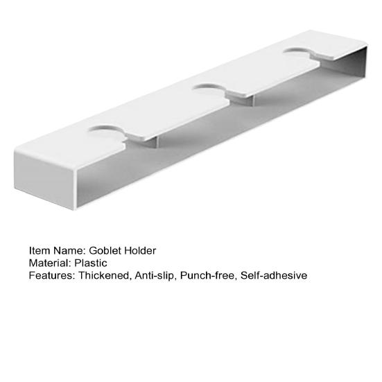 Goblet Storage Holder No Punching Space-saving Great Stickiness Anti-slip Organization Storage Self-adhesive Wine Glass Upside Down Hanging