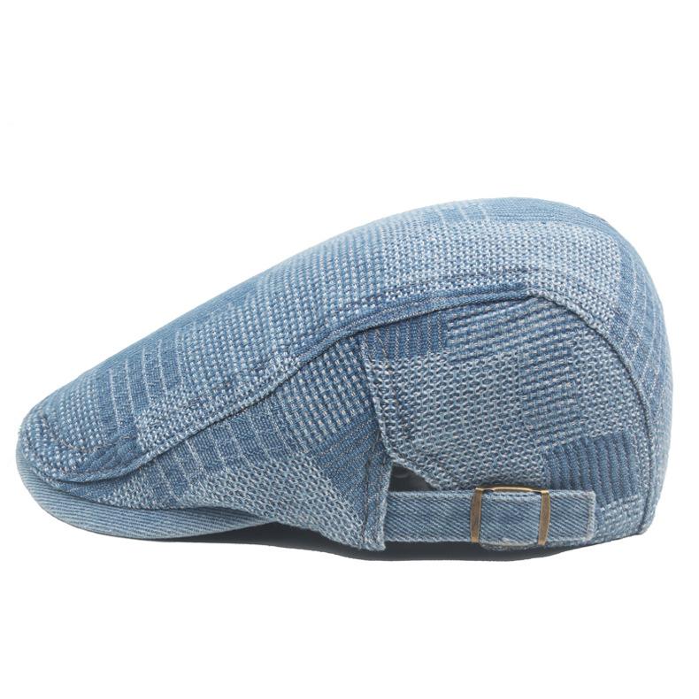 Spring Beret Autumn Thin Denim Forward Cap British Vintage Newsboy Cap Outdoor Sunshade Cap Peaked Cap Gatsby Painters Hat