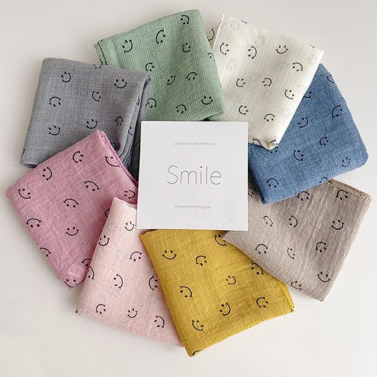 Cute Cotton And Linen Children'S Scarves Thin Silk Scarves For Boys And Girls Small Square Scarves For Babies Triangular Drool Bibs For Babies