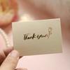 5Pcs Lovely Romantic 3D Pink Flower Decor Greeting Card Golden Letter Festive Universal Thank You Card Wedding Guest Invitation