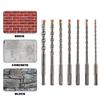 5/6/8/10/12mm Cross Head Drill Bits Set SDS PLUS Shank Tile Porcelain Drill Bit  Drilling Tools