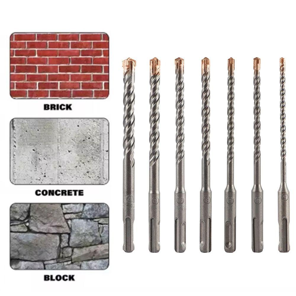5/6/8/10/12mm Cross Head Drill Bits Set SDS PLUS Shank Tile Porcelain Drill Bit Drilling Tools