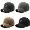 Warm Men's Winter Baseball Cap For Middle-aged Seniors In Thickened Wool Blend Design
