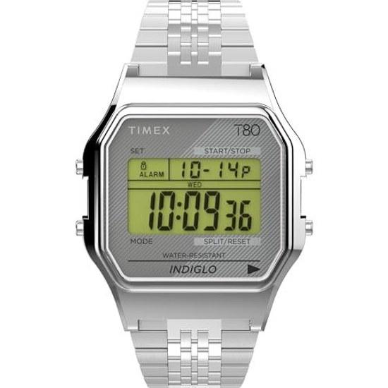 Часы Timex T80 34 мм серебристый браслет