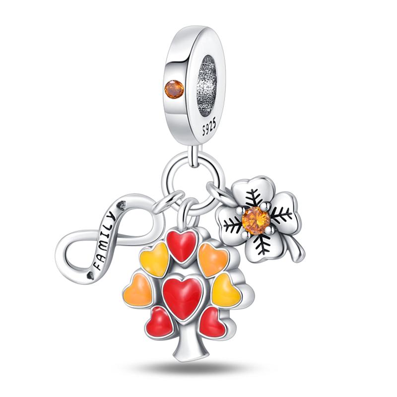 Медь Золотая Осенняя Серия Шармы Бусины Пугало Тыква Кленовый Лист Шармы Для Женщин Изысканные DIY Украшения