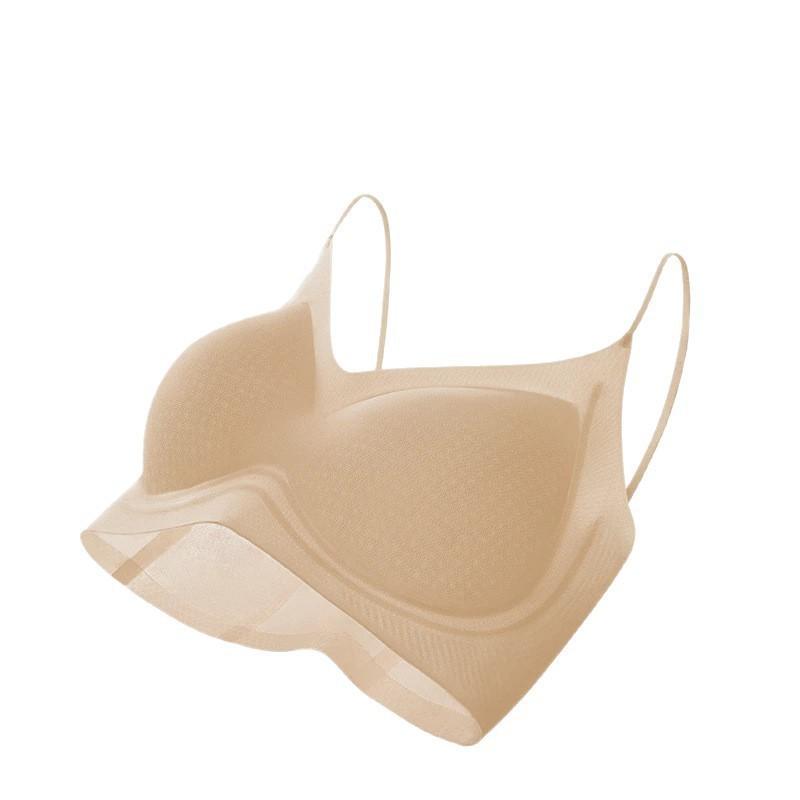 Liquid foundation, thin shoulder strap underwear, women's small breasts gathered without steel rings, cool feeling and seamless back bra cover