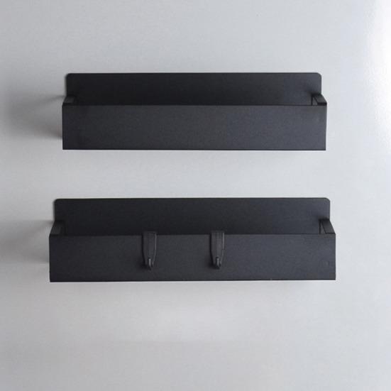 Магнитная полка для специй на холодильник с крючками, полая конструкция, нержавеющая, прочная, несущая, большая