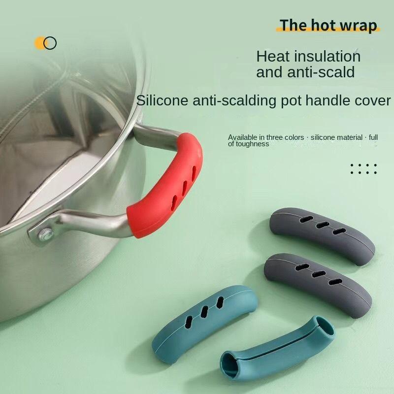 Silicone Pan Handle Anti-scalding Sleeve, Iron Pot Ear Anti-scalding Handle, Multi-function Wok Handle Sleeve, Universal Heat Insulation Pan Ear Tip