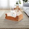 Cat Couch Bed Warm with Anti Slip Bottom Sofa Soft Calming for Indoor Cats Pet
