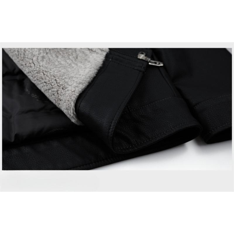 Пуховик из натуральной кожи, Мужская короткая приталенная куртка из овечьей шерсти с лацканами, зимняя кожаная куртка, модная