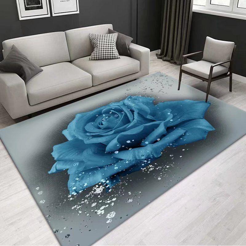 3D цветочный ковер для дома, гостиной, спальни, дивана, коврика, декоративный коврик, нескользящий коврик