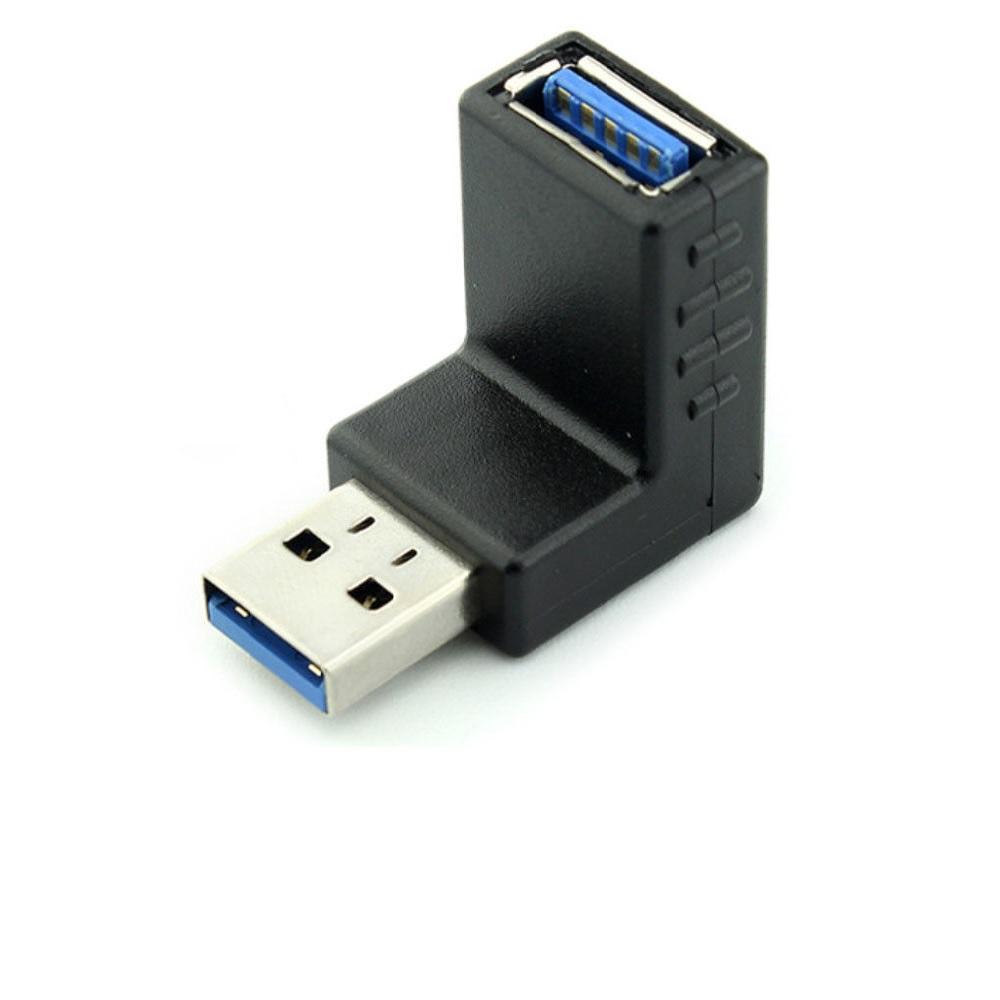 USB 3.0 Adapter 90 Degree Male To Female Combo Up & Down Angle Coupler Connector