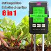 6 In 1 Multifunction Soil Meter Digital Hygrometer PH Tester Fertility/Light/Moisture/Air Humidity Tester Thermometer for Garden