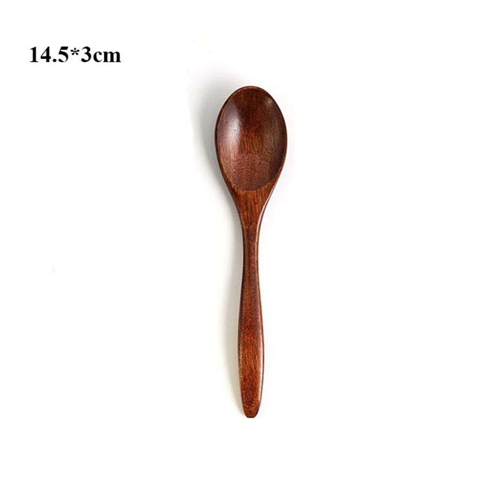 Natural Wooden Spoon Handmade Rice Soups Spoon New Utensil Cereal Spoon Kitchen Accessories