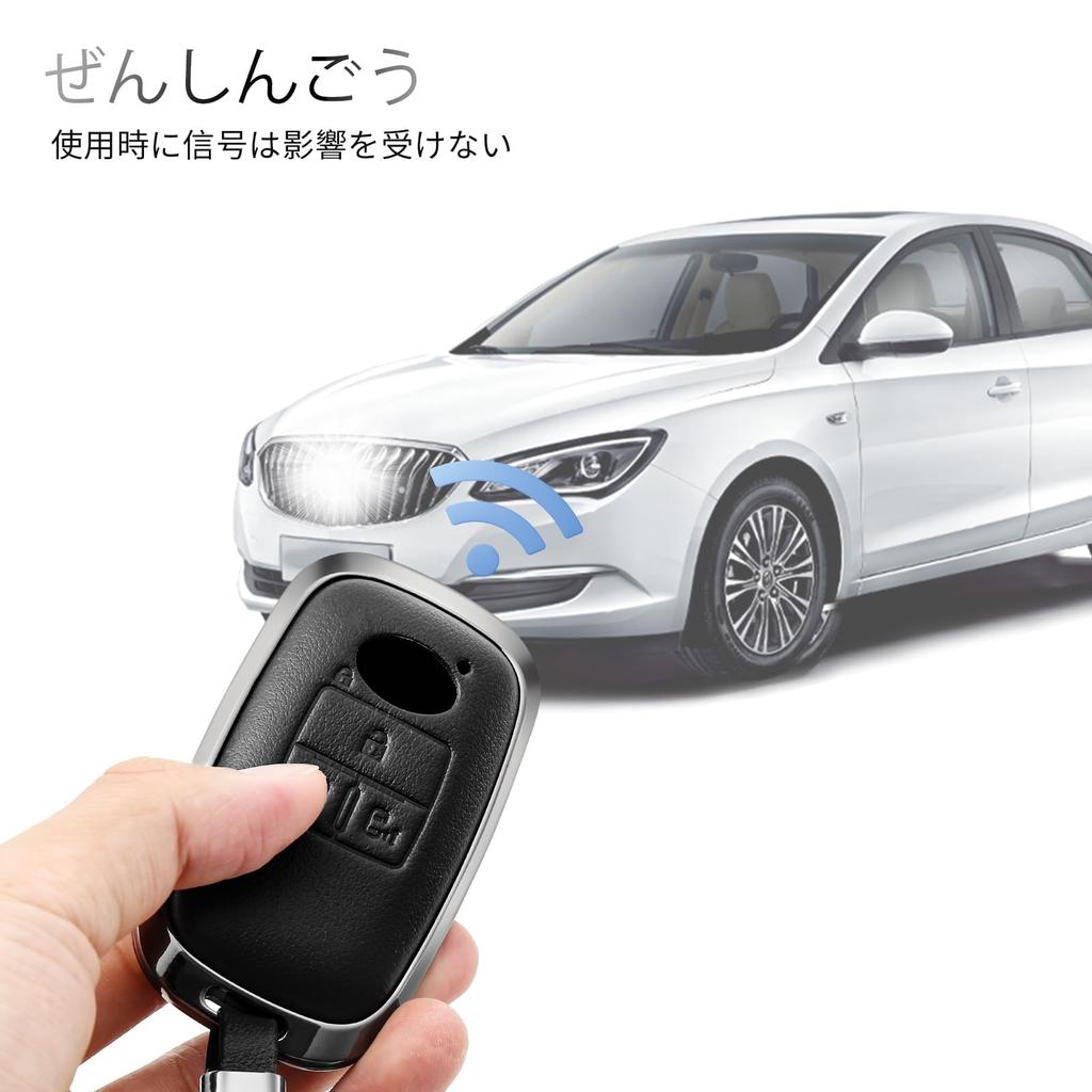 Чехол для смарт-ключа Daihatsu Toyota OFFCURVE, Совместим с рамкой из цинкового сплава и натуральной кожей,