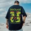 Мужская футболка, крутой забавный дизайн динозавра с принтом и круглым вырезом, мужская футболка, крутая футболка, мужские футболки