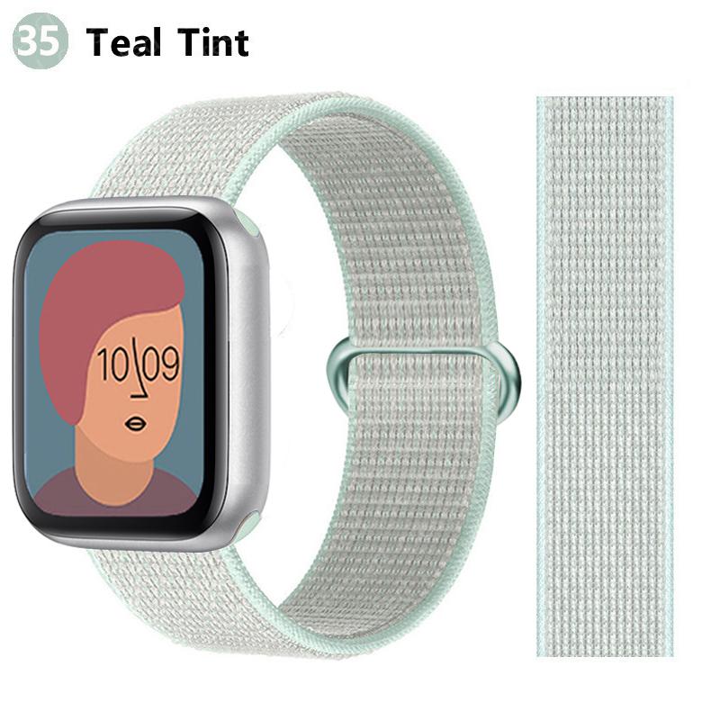 2 шт. Ремешки Для Apple Watch Band 44 мм 40 мм 45 мм 46 мм 42 мм 49 мм 41 мм Нейлоновый петлевой браслет iwatch Серия 10 9 8 7 6 5 3 se ultra 2